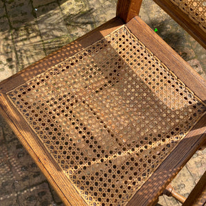 Wicker and Oak Dining Chairs