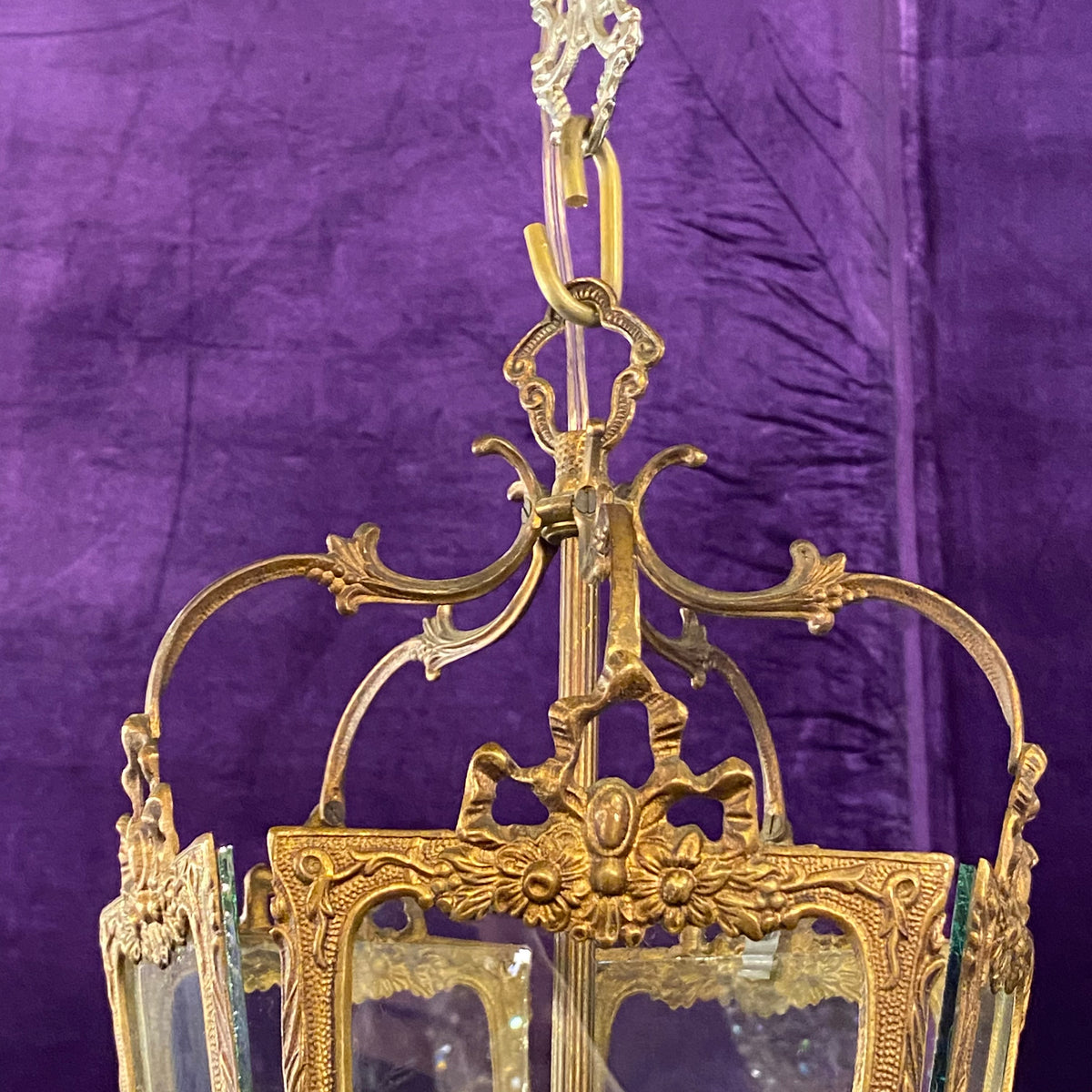 Very Pretty Antique Brass Lantern Delos Antiques