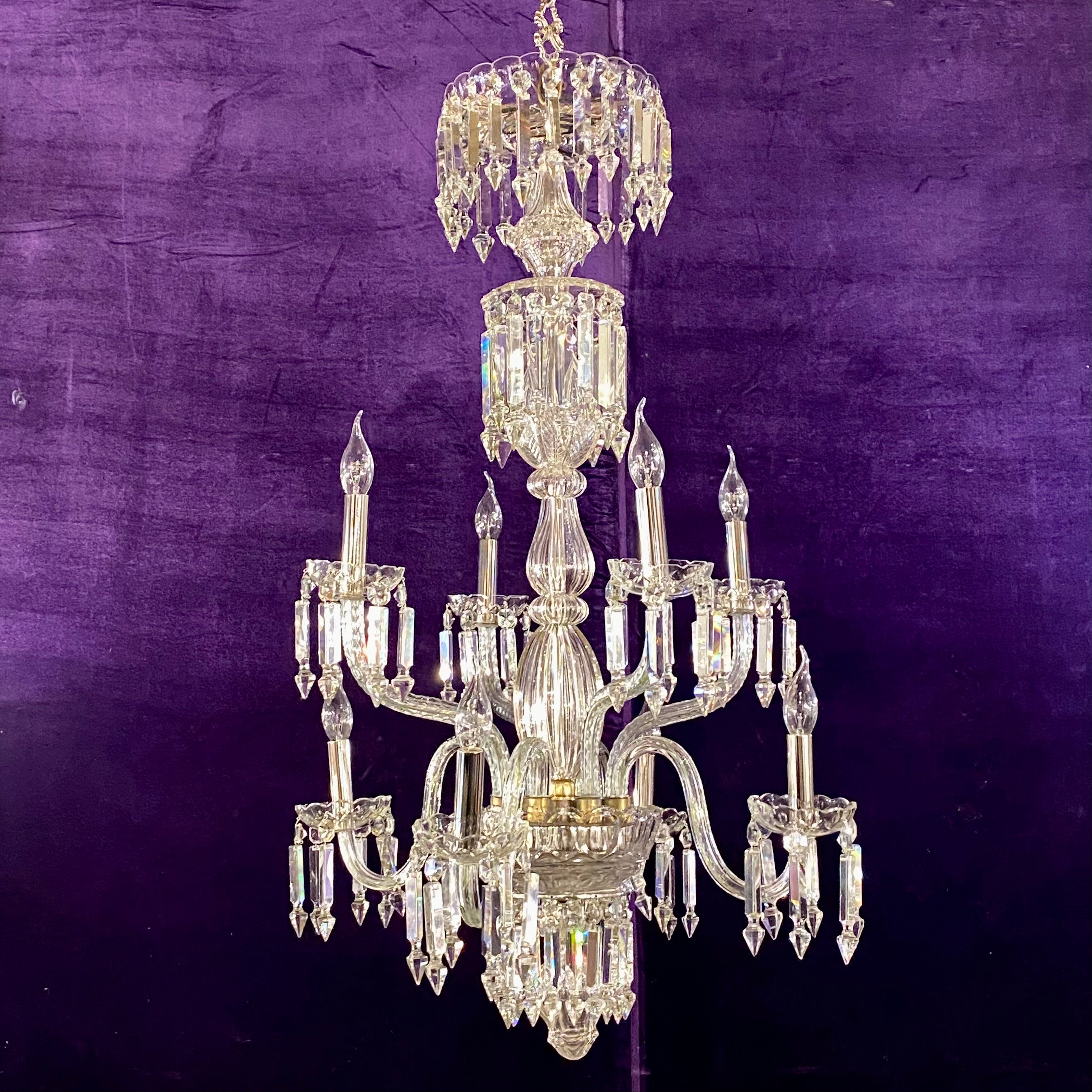 Spectacular Antique Bohemian Chandelier with Original Crystals