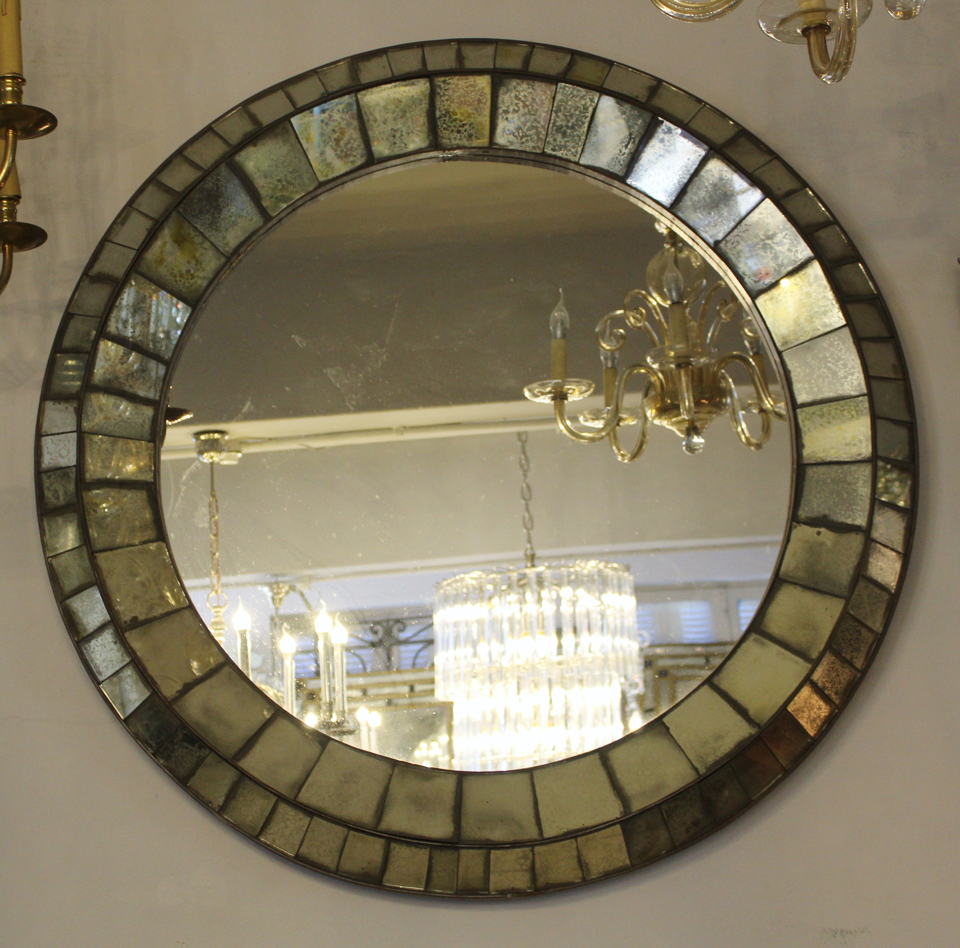 Aged Oval Mirror