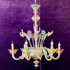 Phenomenal Multi Colour Murano Chandelier