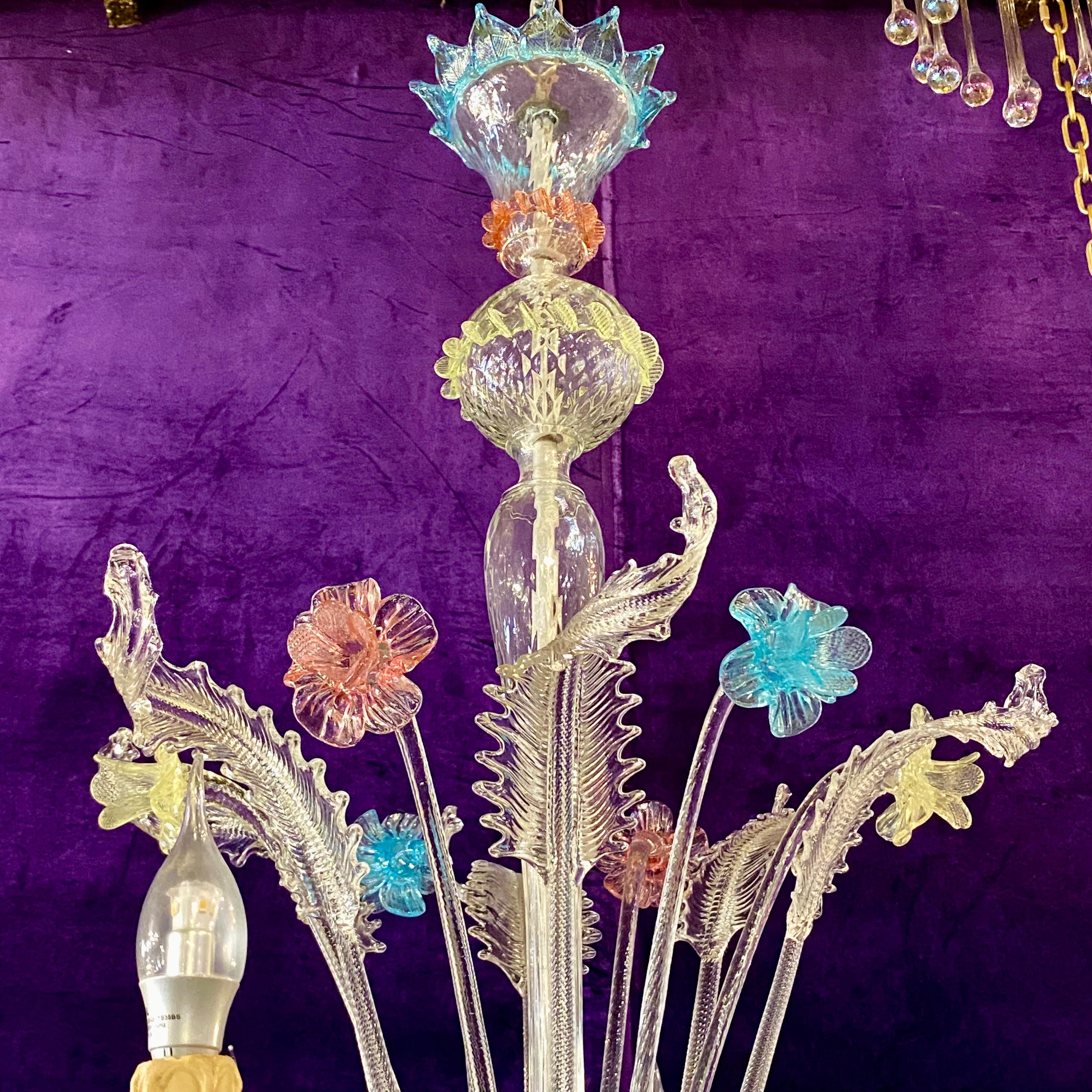 Phenomenal Multi Colour Murano Chandelier