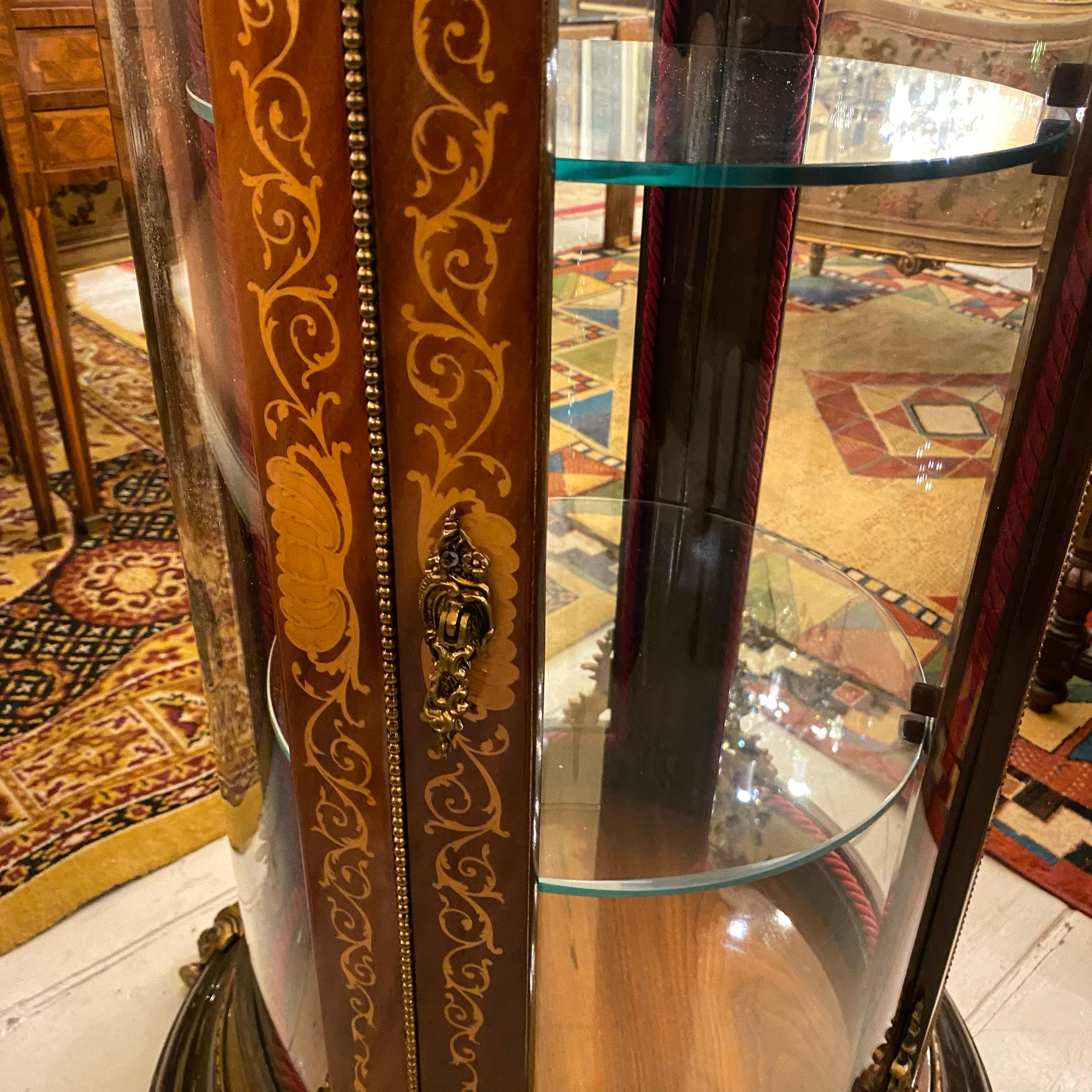 Antique and Unique Round Glass Display Cabinet - SOLD