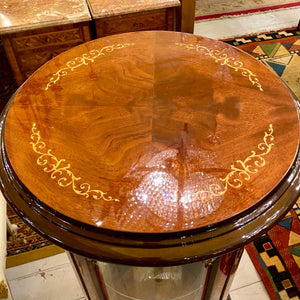 Antique and Unique Round Glass Display Cabinet - SOLD