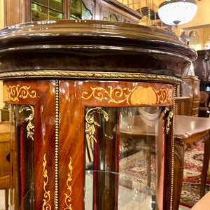 Antique and Unique Round Glass Display Cabinet - SOLD