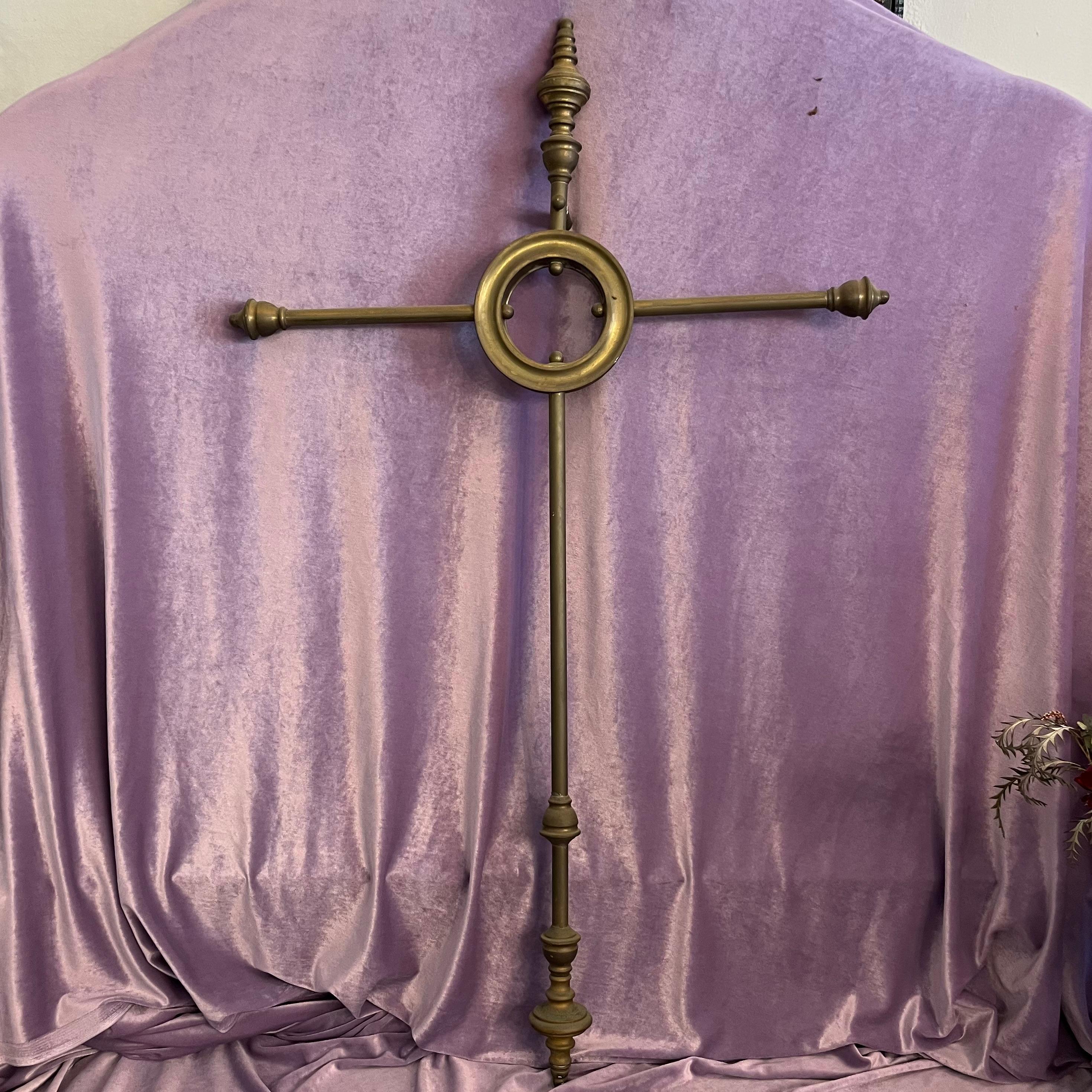 Antique Brass Ecclesiastical Cross