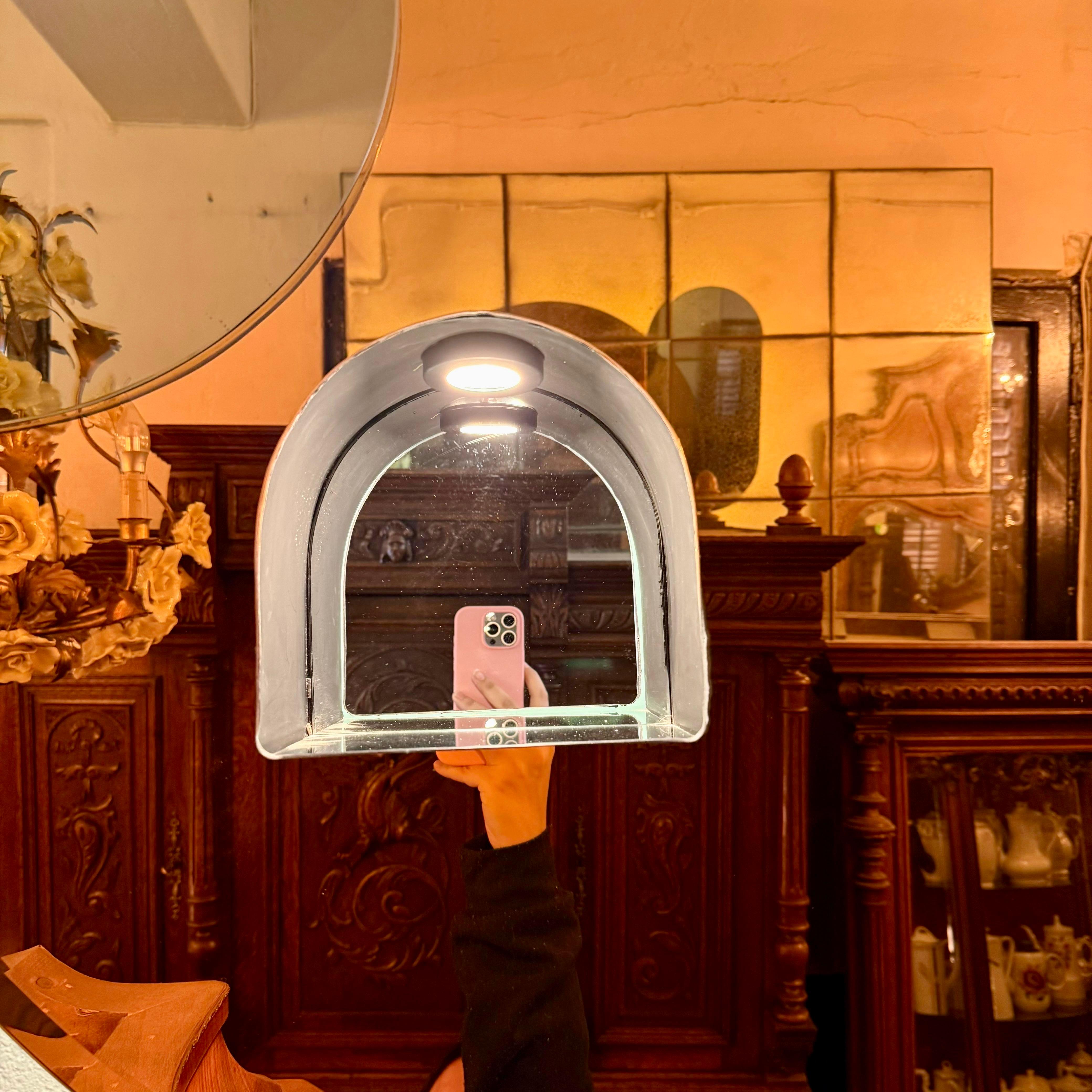 Colorful Mid-Century Modern Style Light-up Mirror