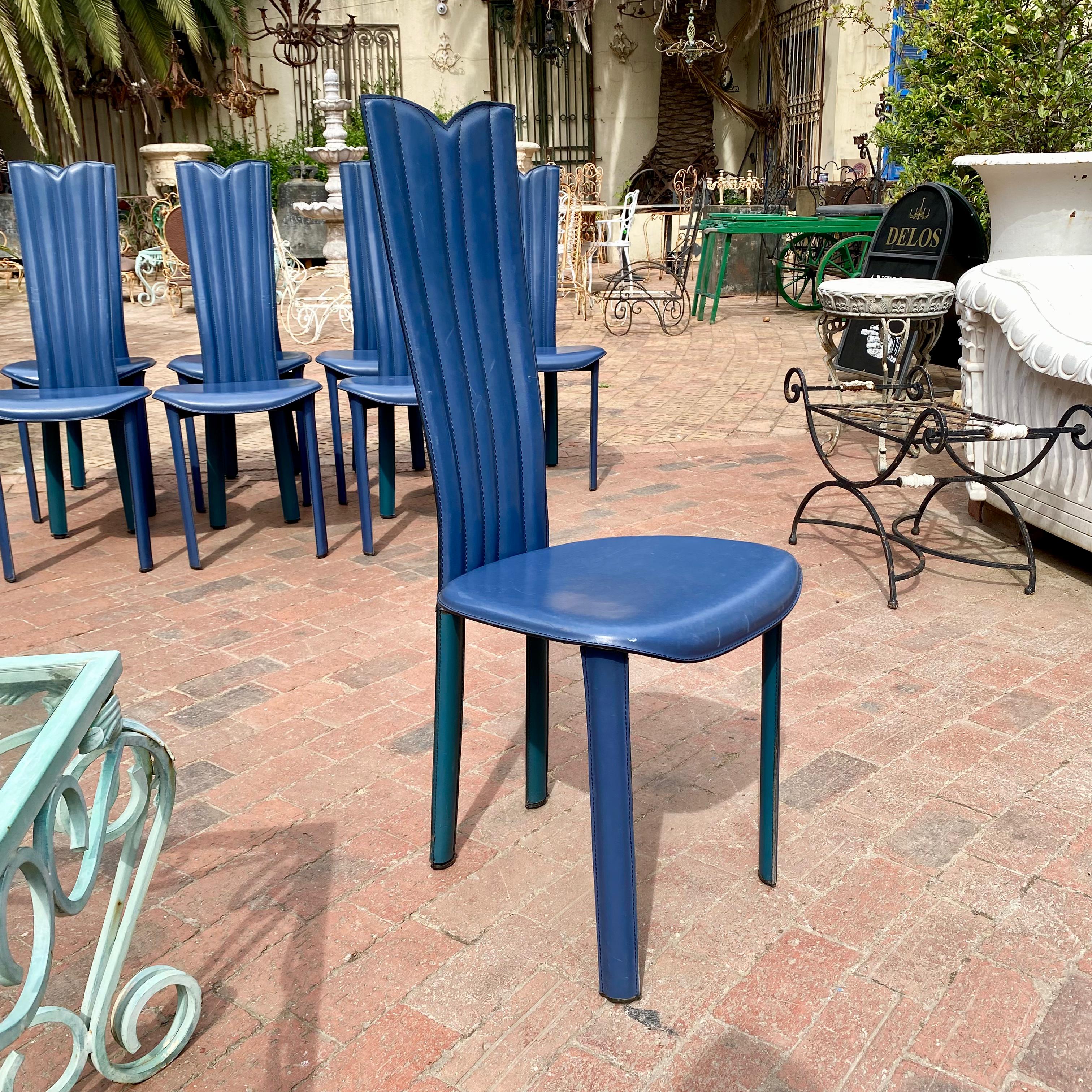 Super Cool Art Deco Blue Chairs