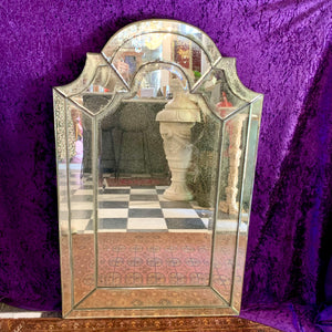 Aged Arched Mirror