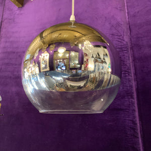 Modern Bowl Bulb Pendant Silver