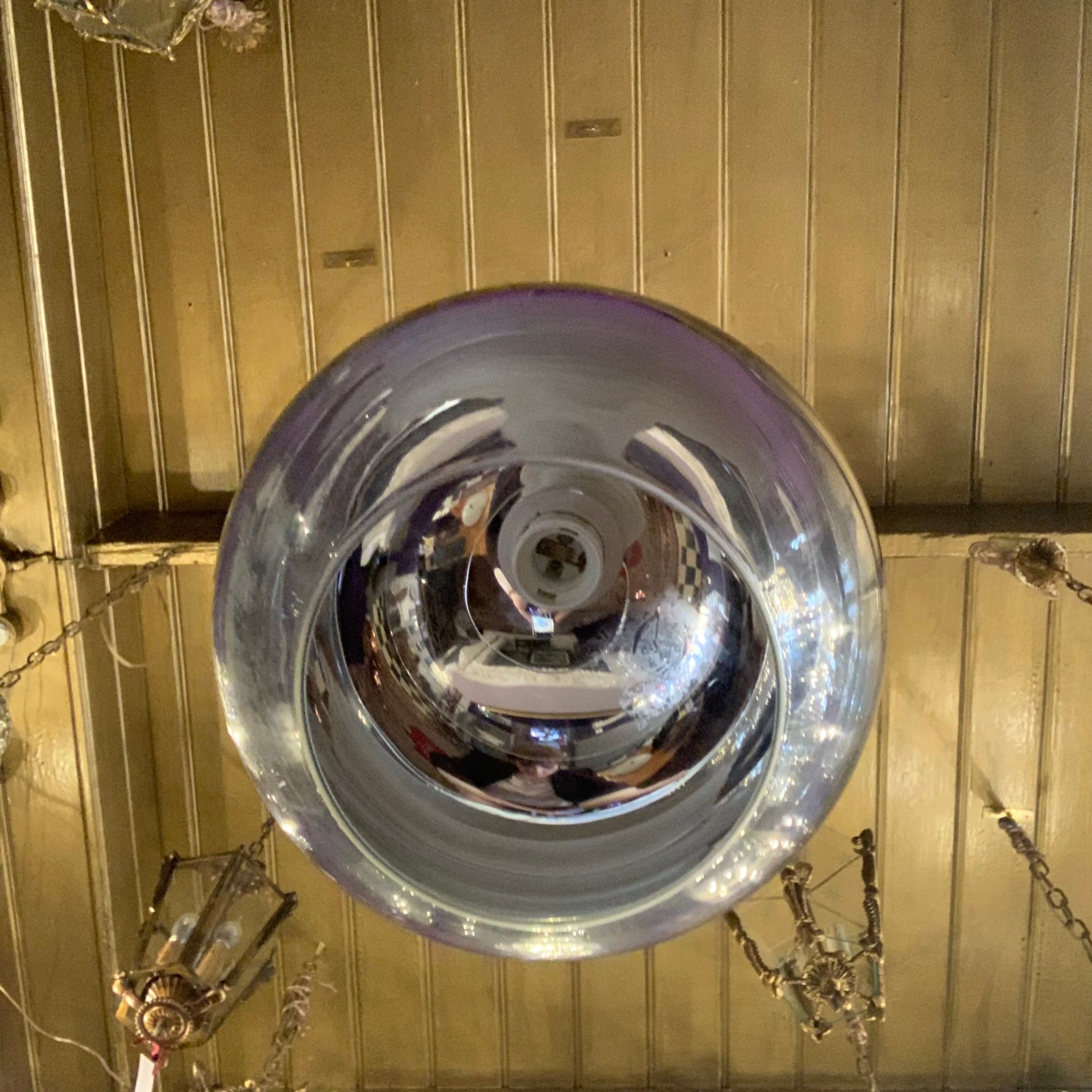 Modern Bowl Bulb Pendant Silver