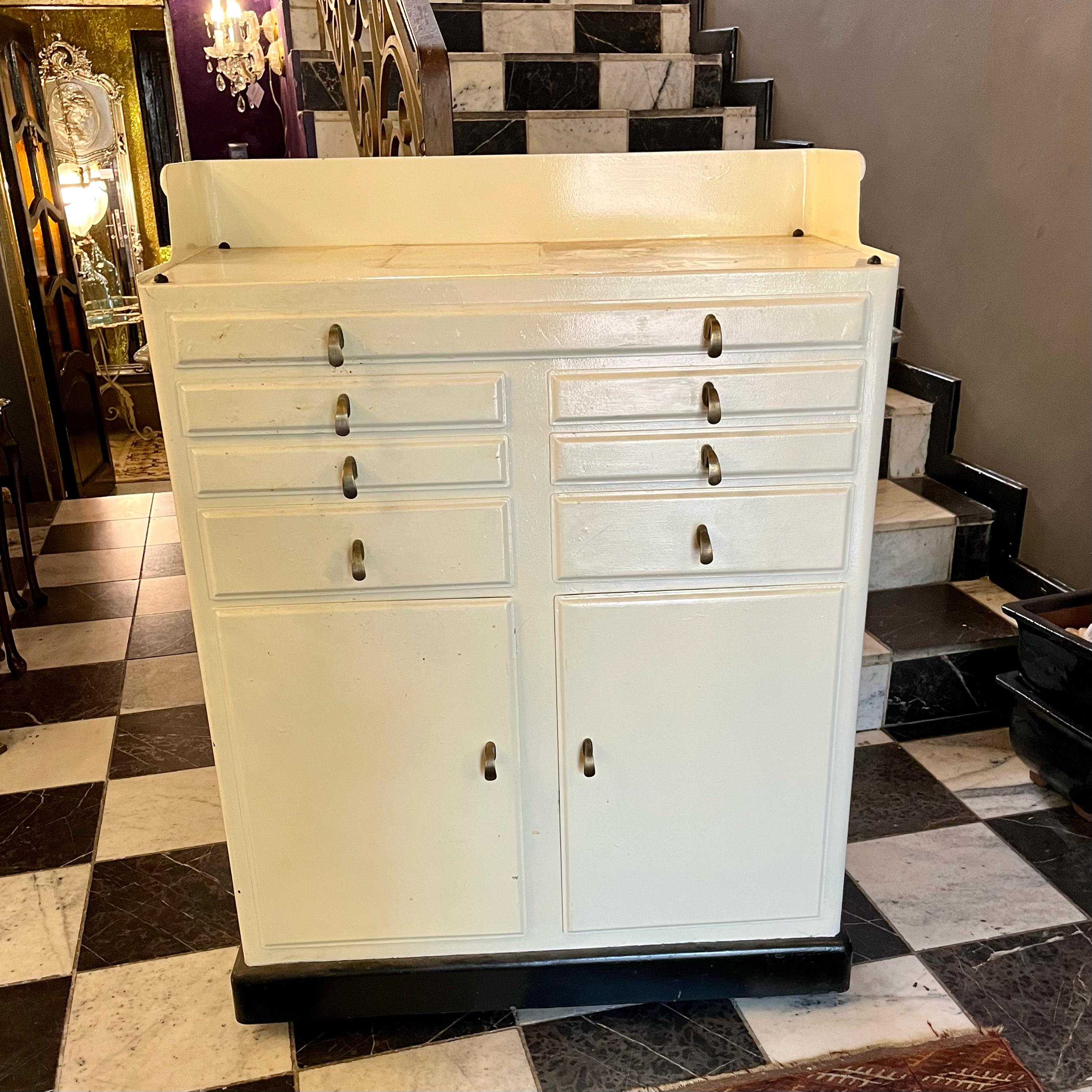 1930s Dentist Cabinet on Wheels