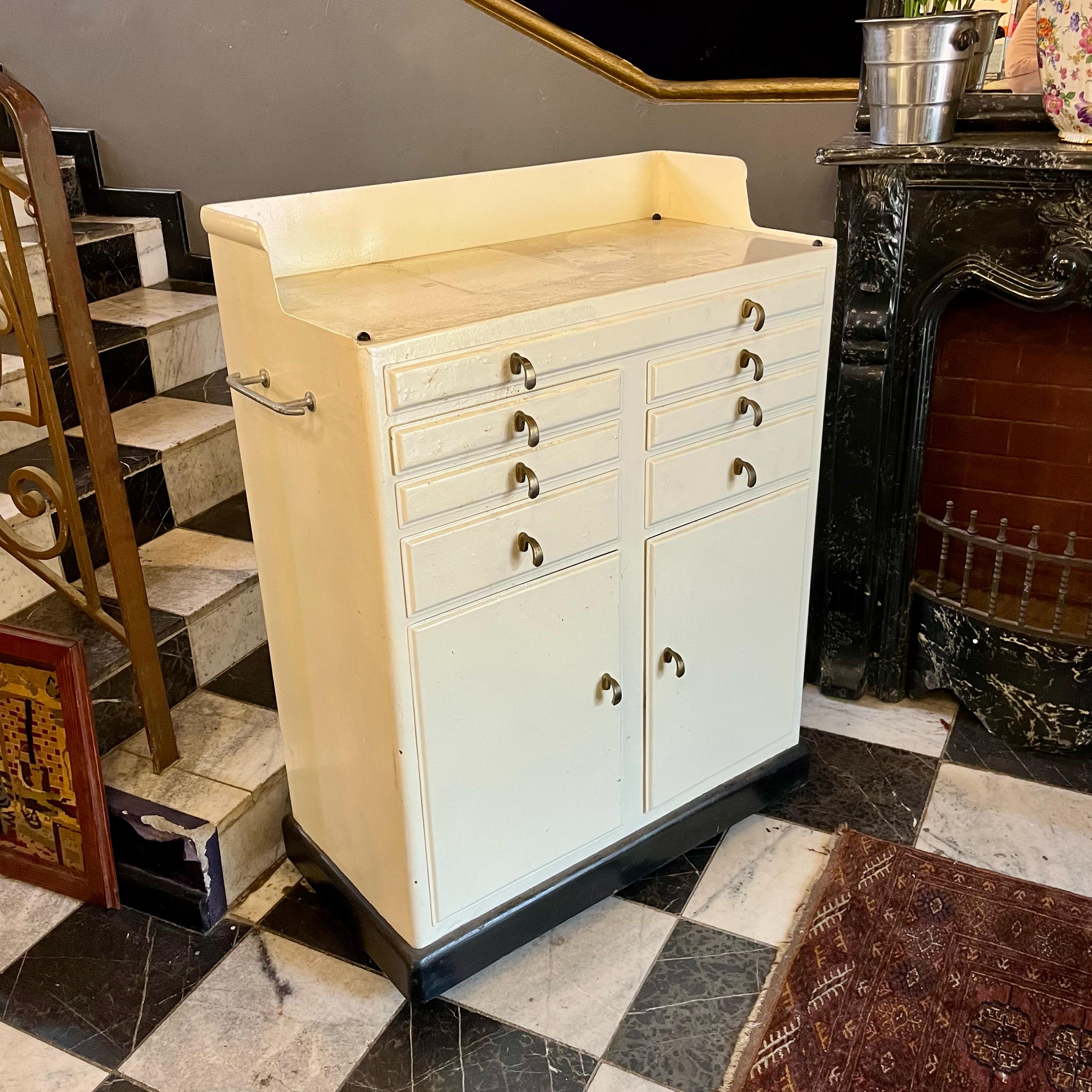 1930s Dentist Cabinet on Wheels