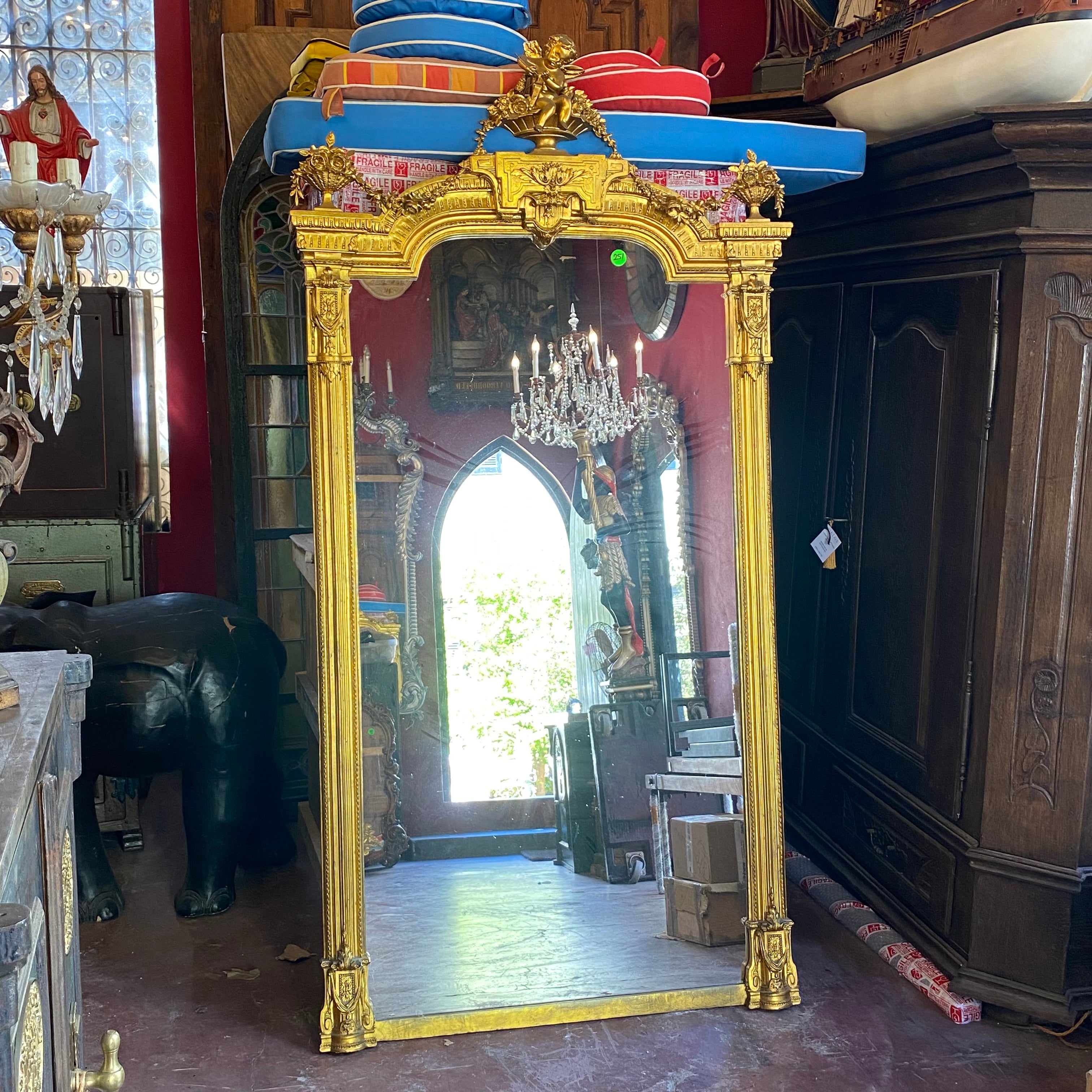 Elegant Antique French Mirror