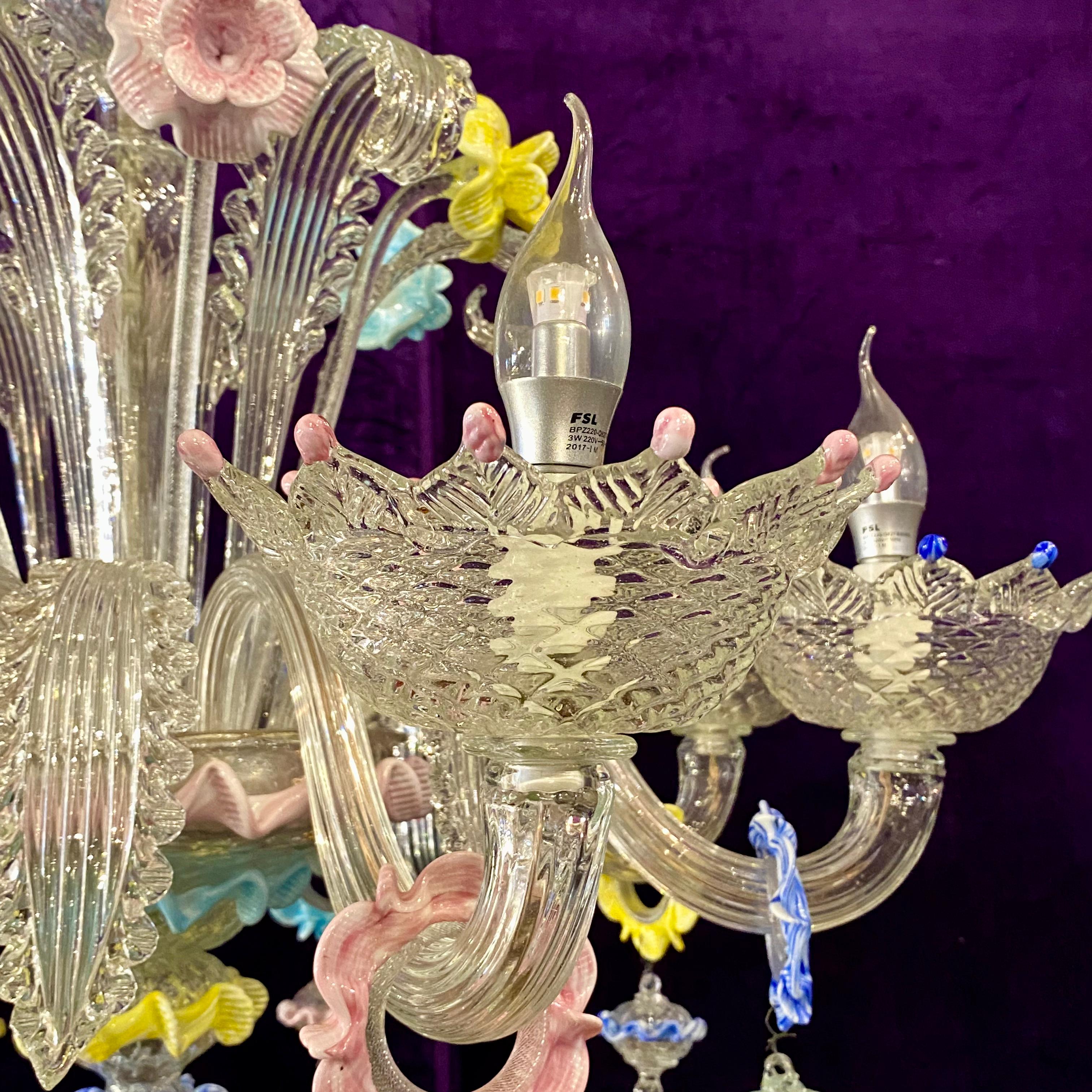 A Spectacular & Large Multi-Coloured Murano Chandelier - SOLD