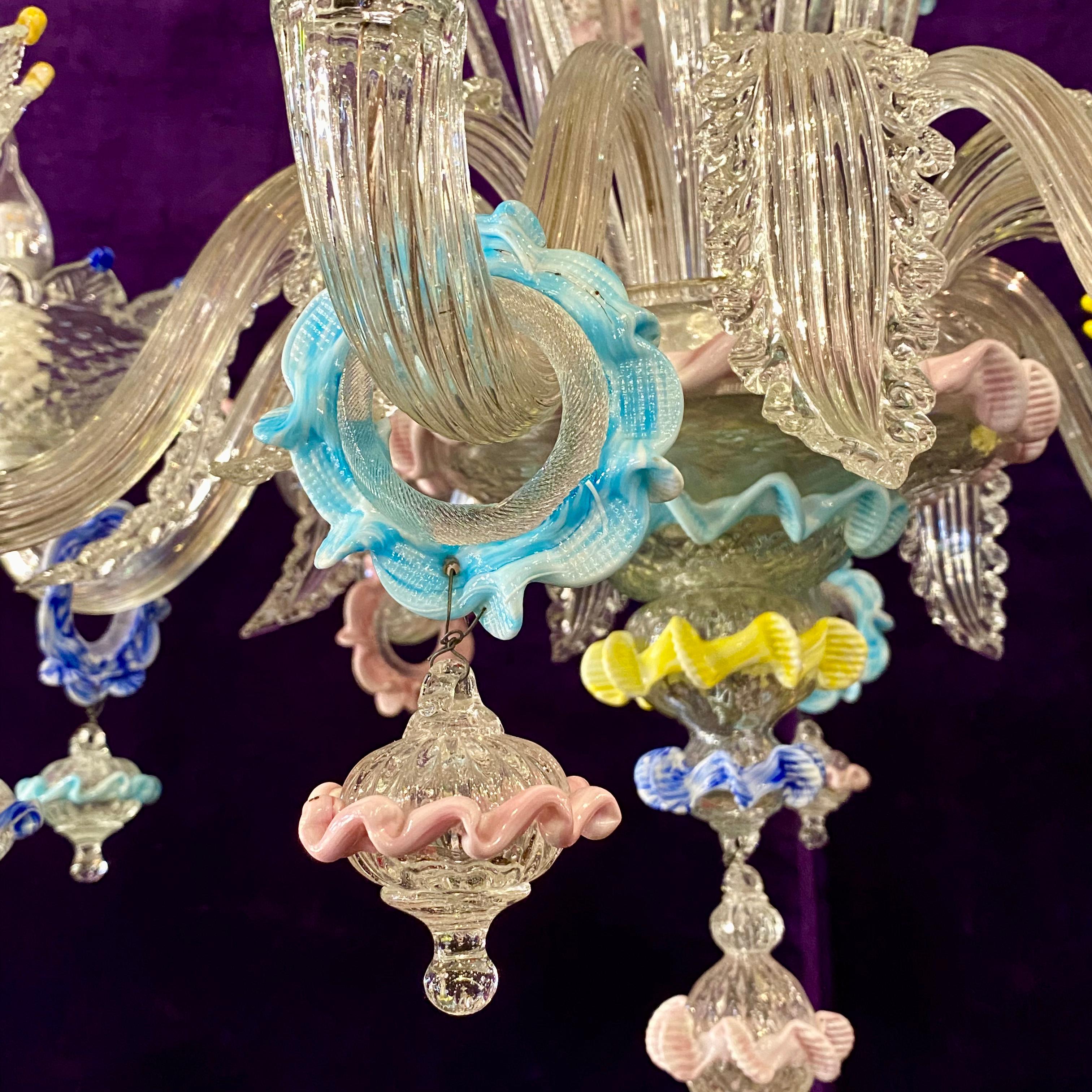 A Spectacular & Large Multi-Coloured Murano Chandelier - SOLD