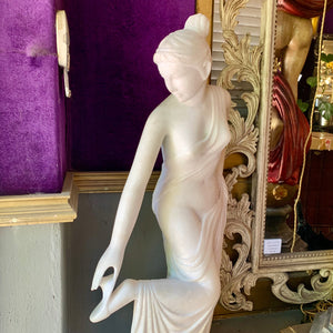 Beautiful Polished White Marble Statue