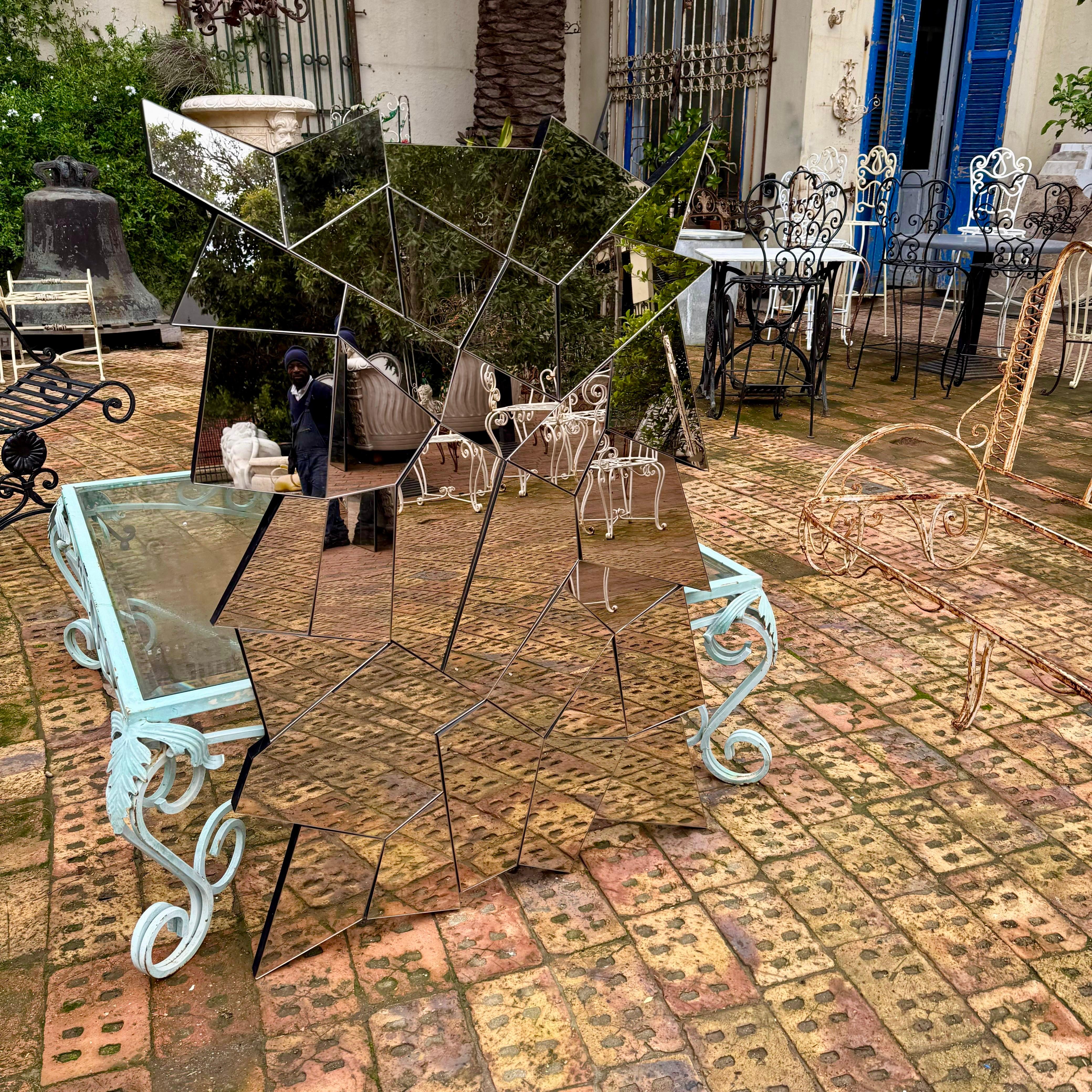 Clear Contemporary Abstract Fragmented Mirror