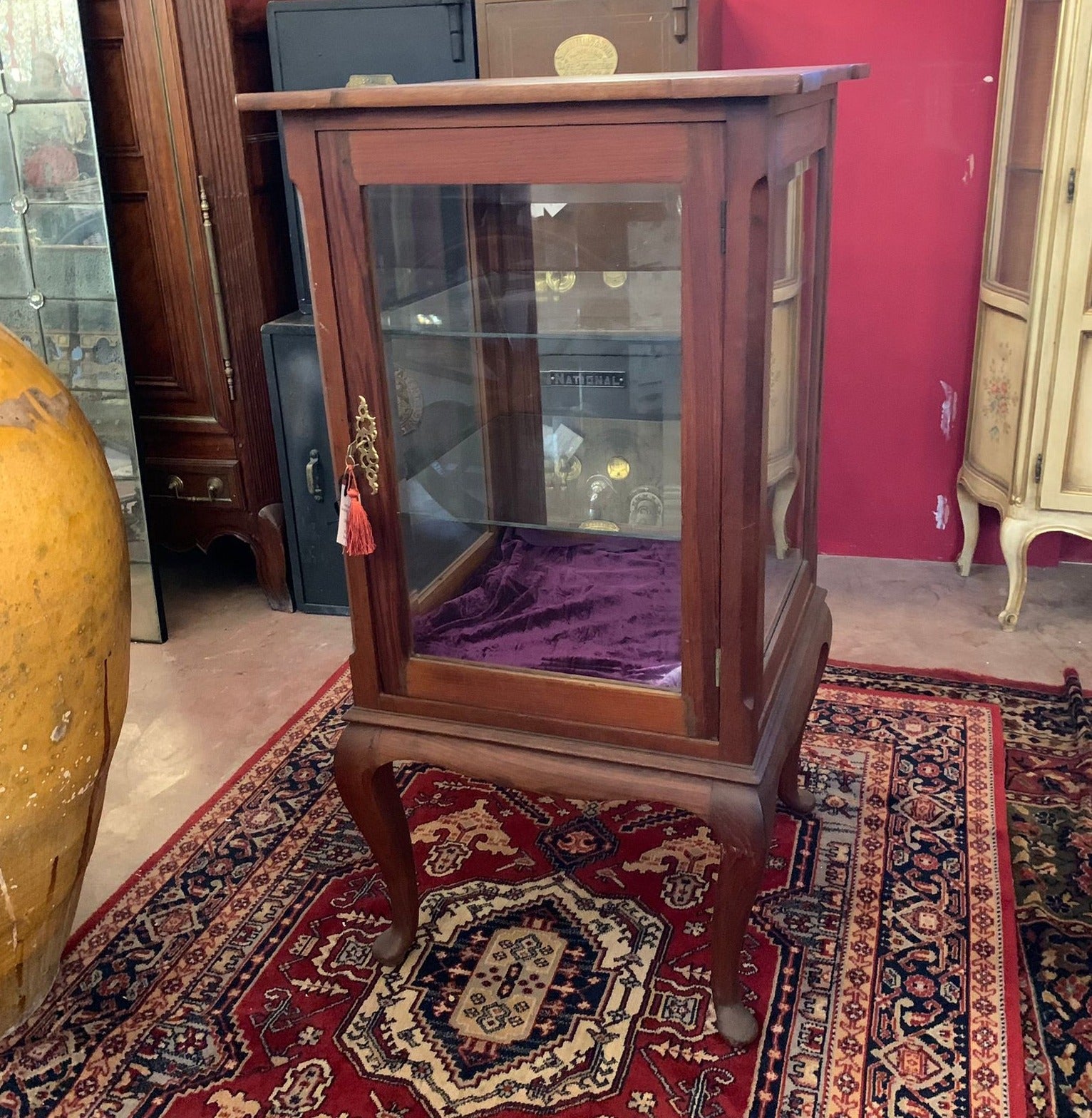 Antique Rosewood Jewellery Display Cabinet