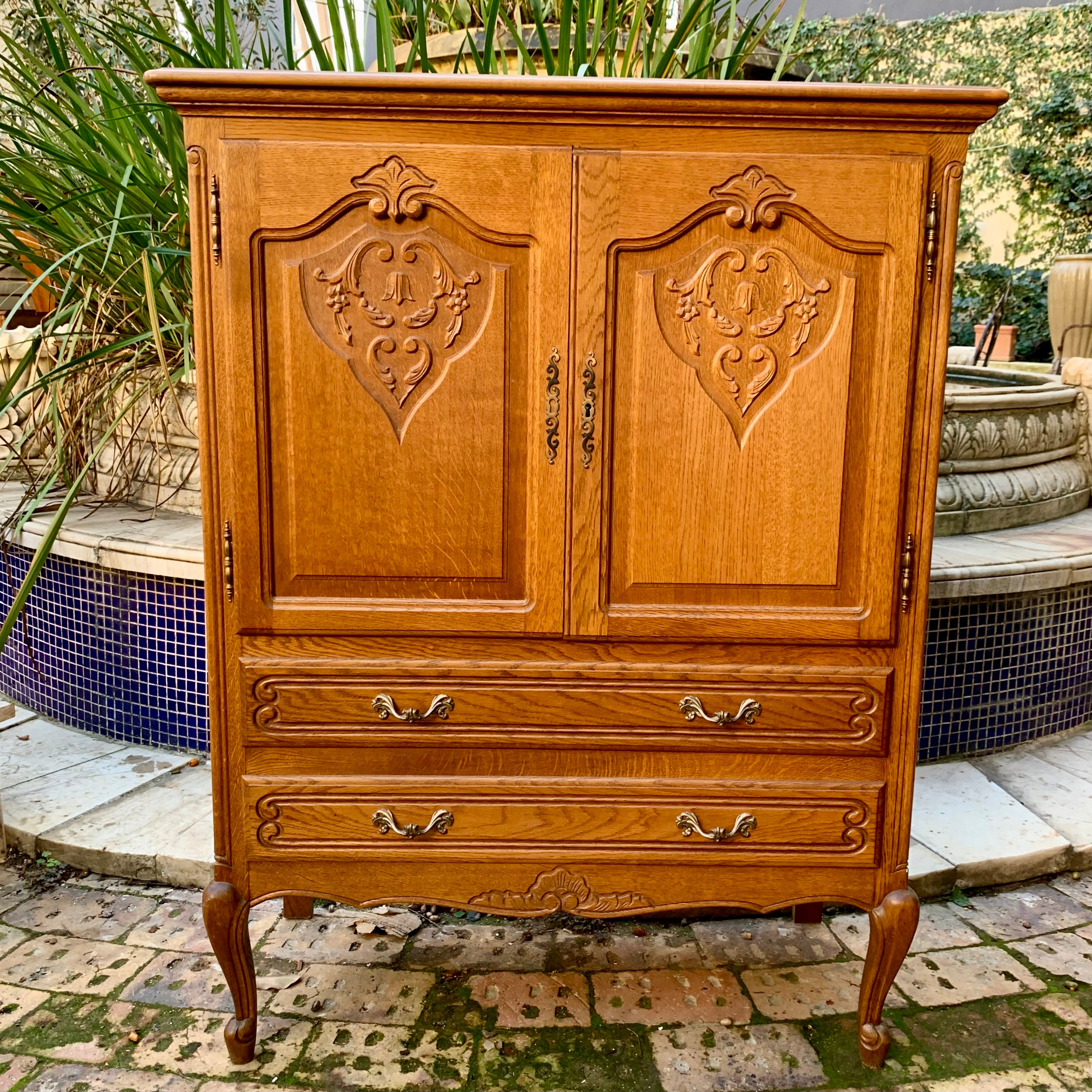 Antique French Oak Cabinet