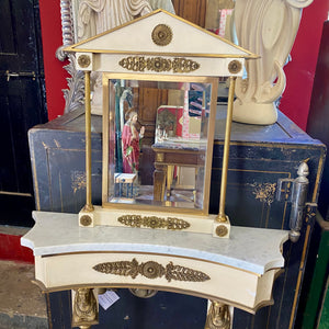 Petite Wall Console with Marble Top