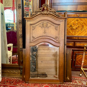 Beautiful Carved Antique Oak Bevelled  Mirror