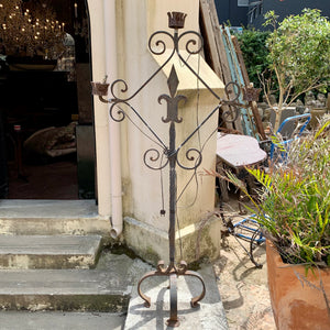 Grand Wrought Iron Outdoor Electrical Candelabra