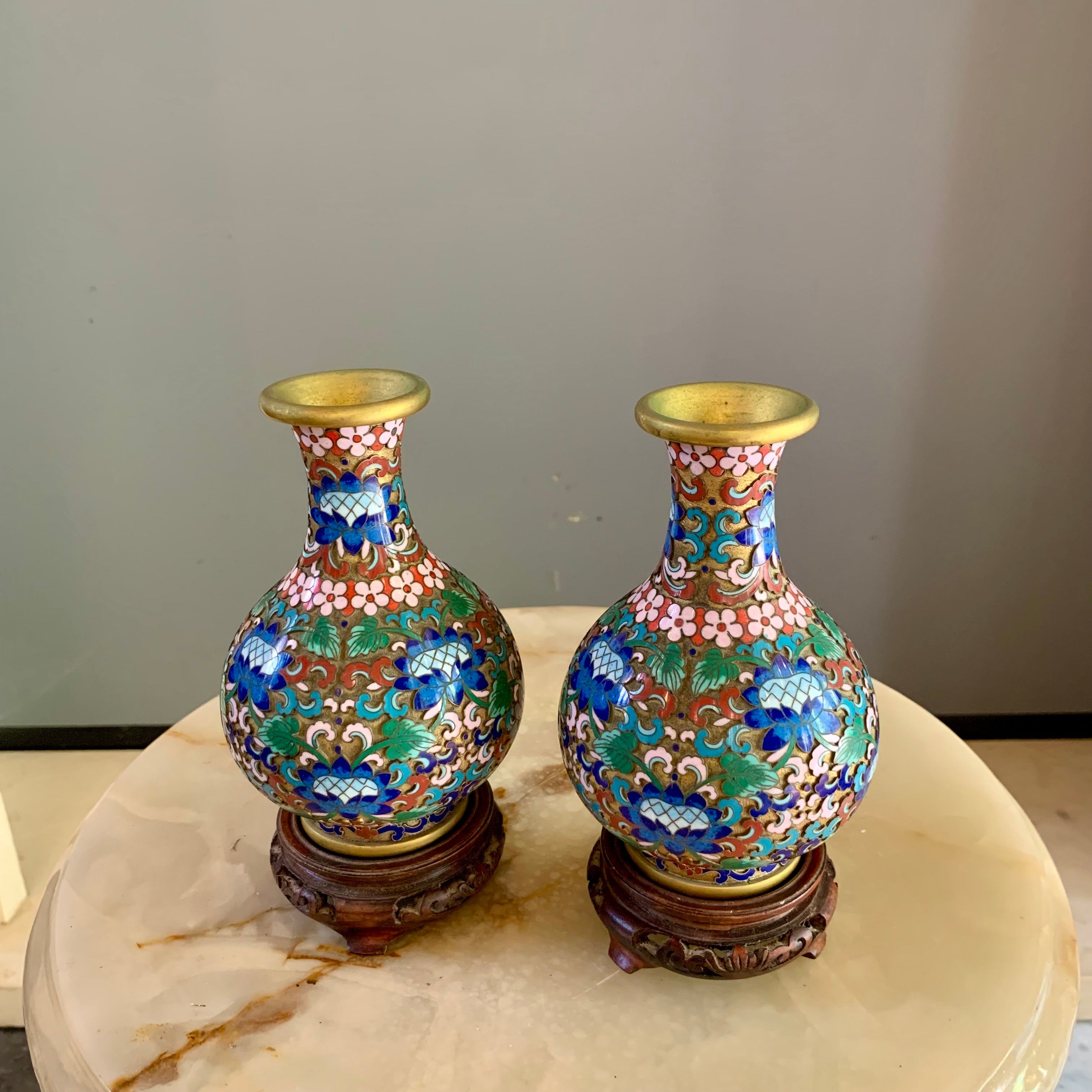 Petite and Sweet Pair of Vintage Decorative Vases