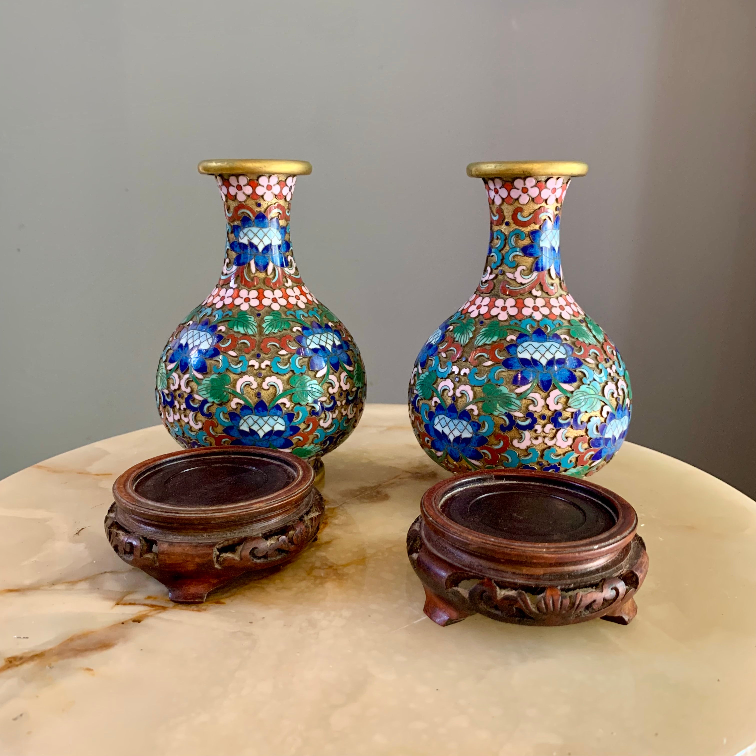 Petite and Sweet Pair of Vintage Decorative Vases