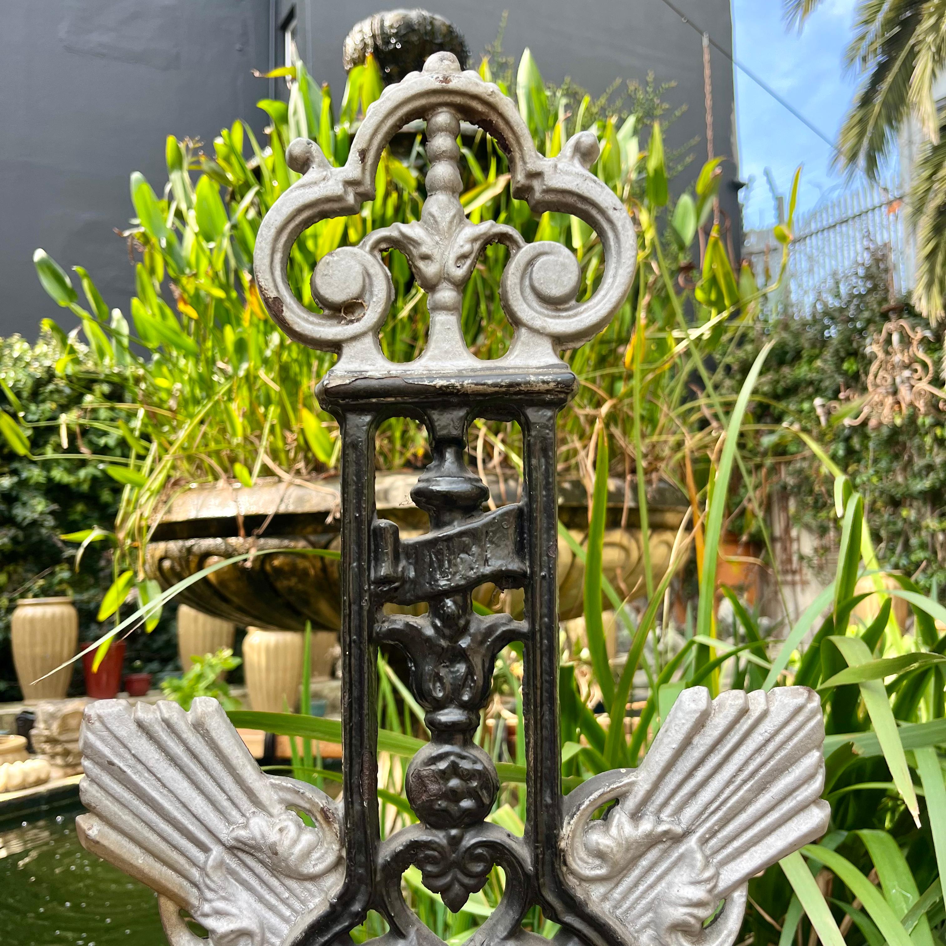 Antique Cast Iron Crucifix, 19th Century