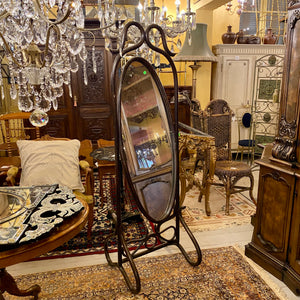 Antique Bentwood Cheval Mirror