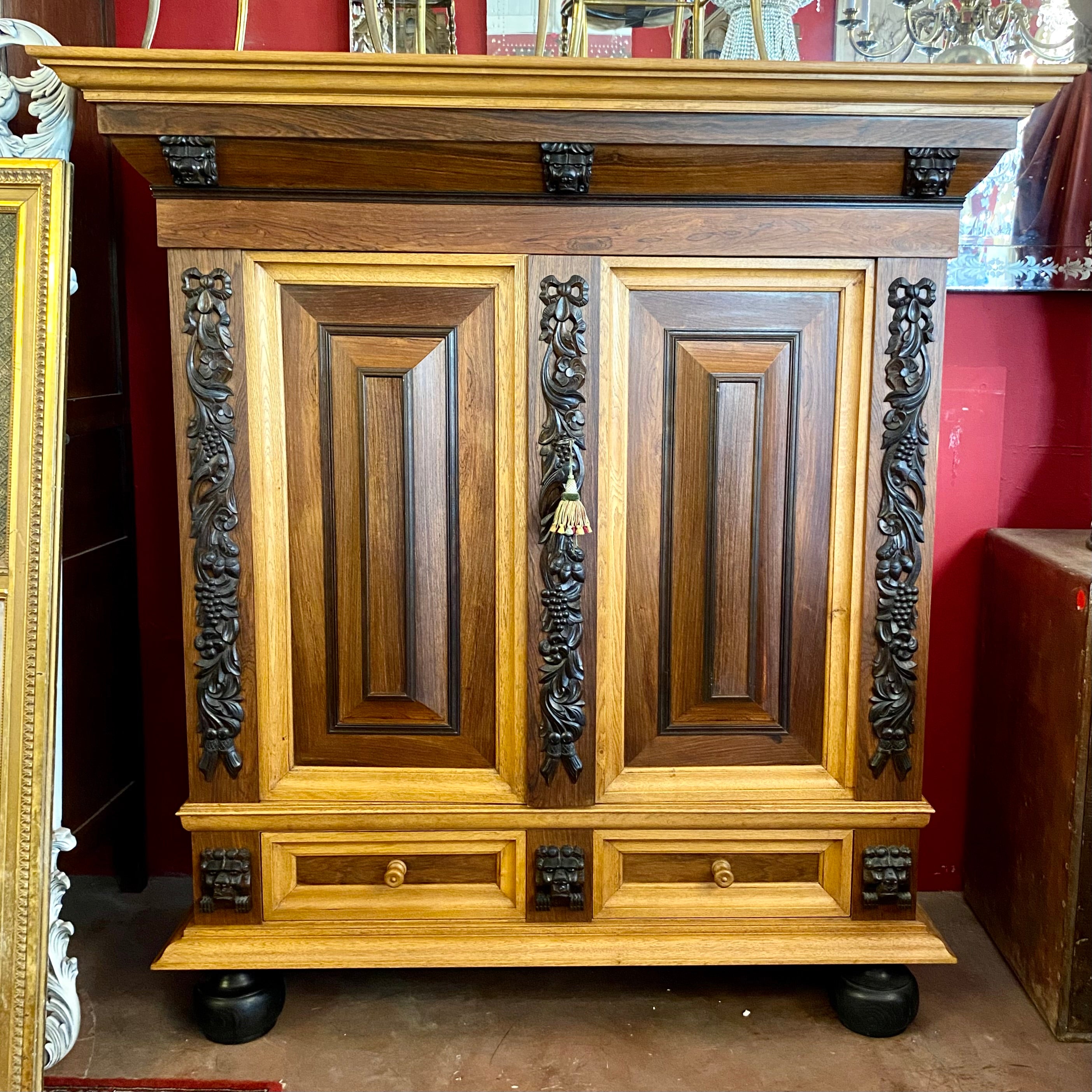 Antique Oak Cabinet From Holland