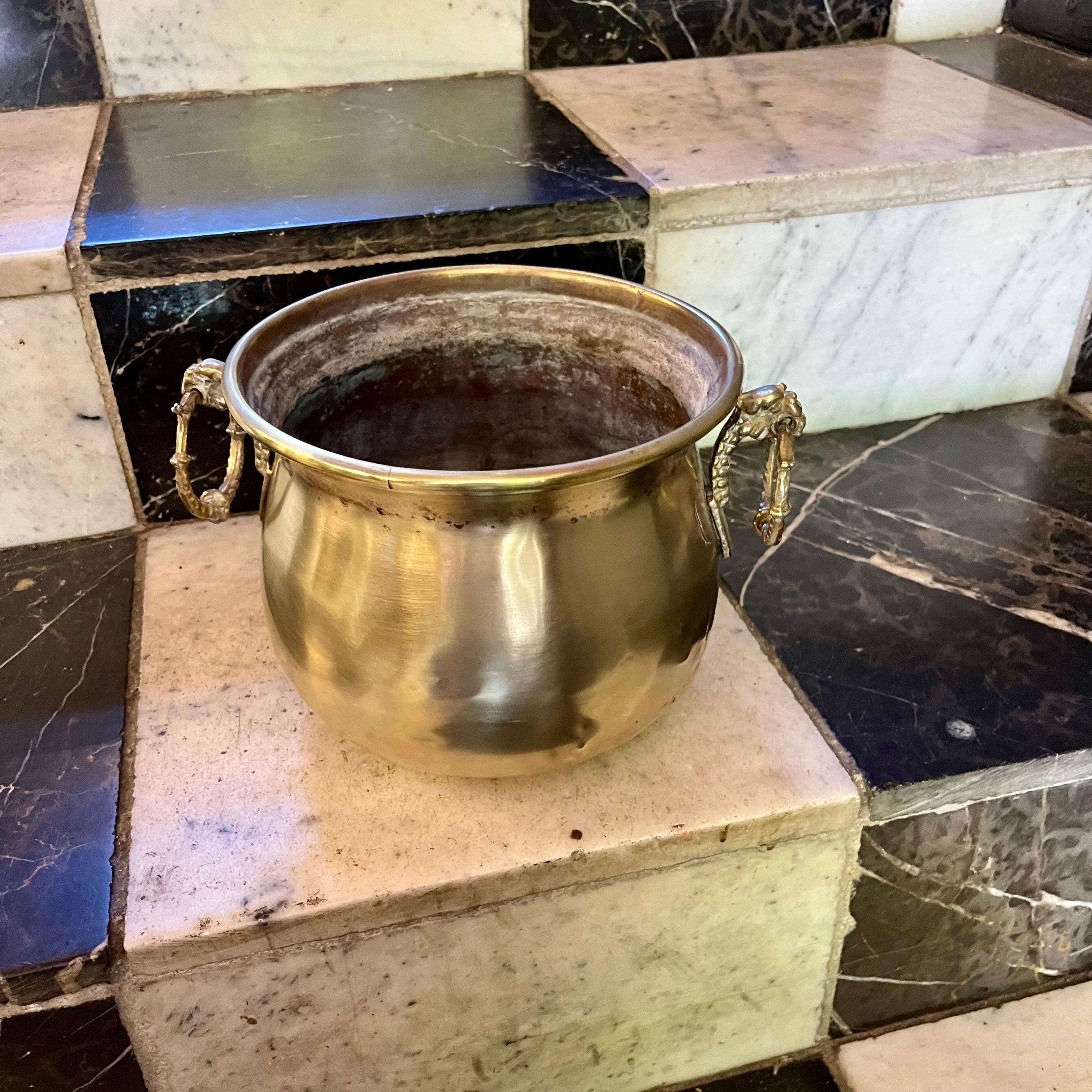 Brass Pot with Dragon Handles