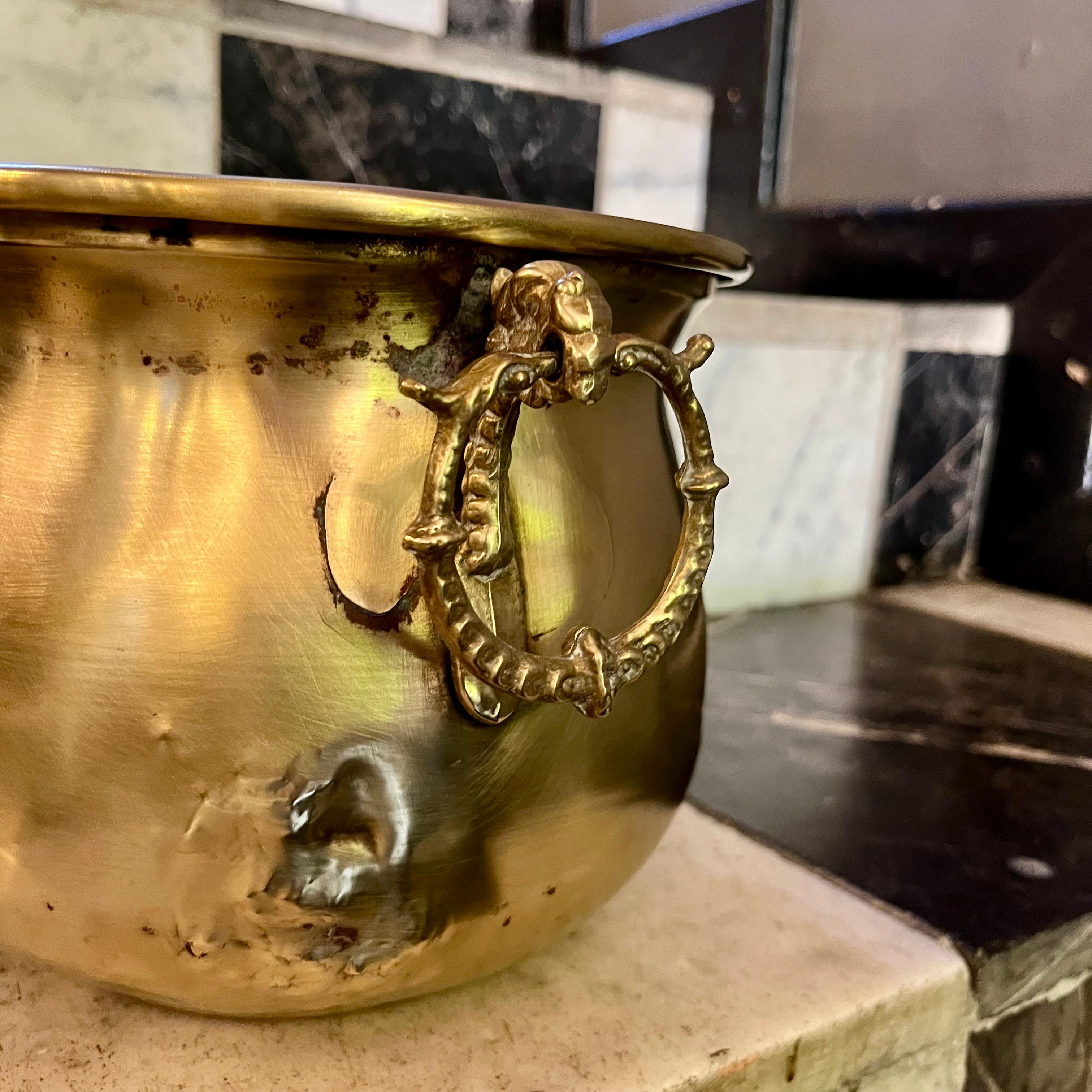 Brass Pot with Dragon Handles