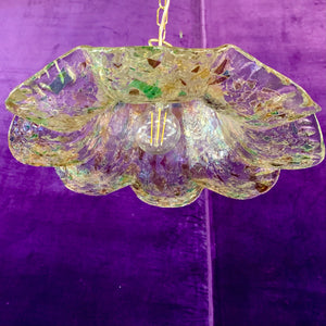 Stunning Blown Glass Murano Pendant with Flecks