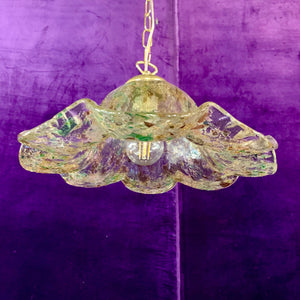 Stunning Blown Glass Murano Pendant with Flecks