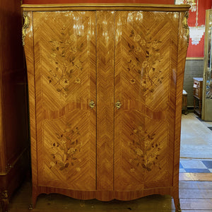 Gorgeous! Antique Highly Polished Rosewood Inlaid Cabinet
