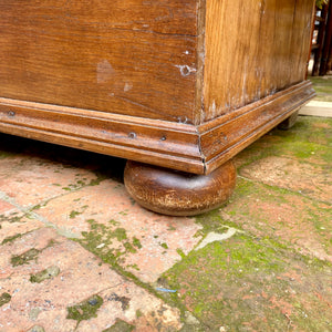 Large and Heavy Antique Oak Cabinet