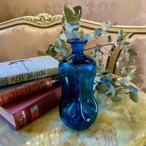 Vintage Deep Blue Murano Bottle