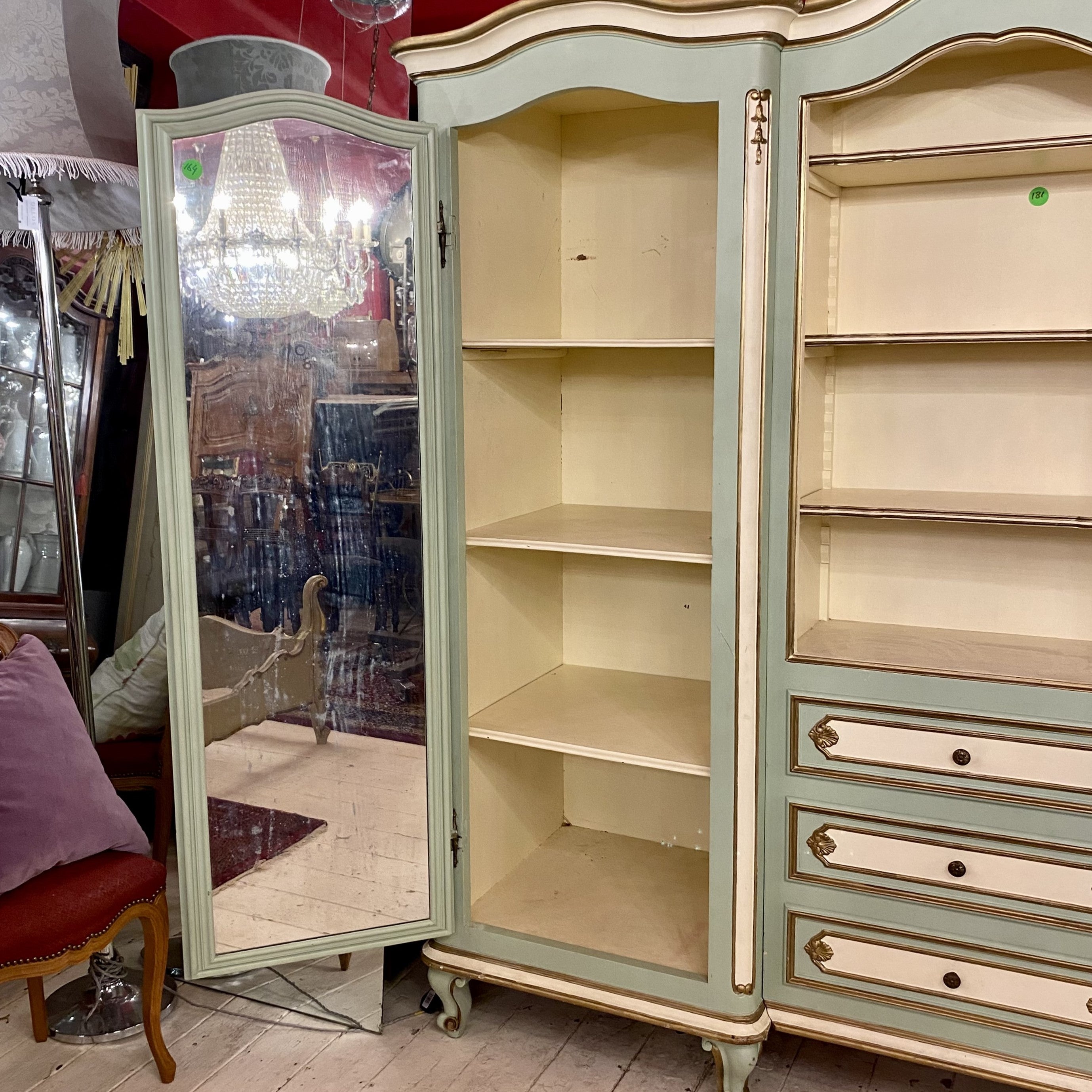 Stunning French Wardrobe with Snails Feet