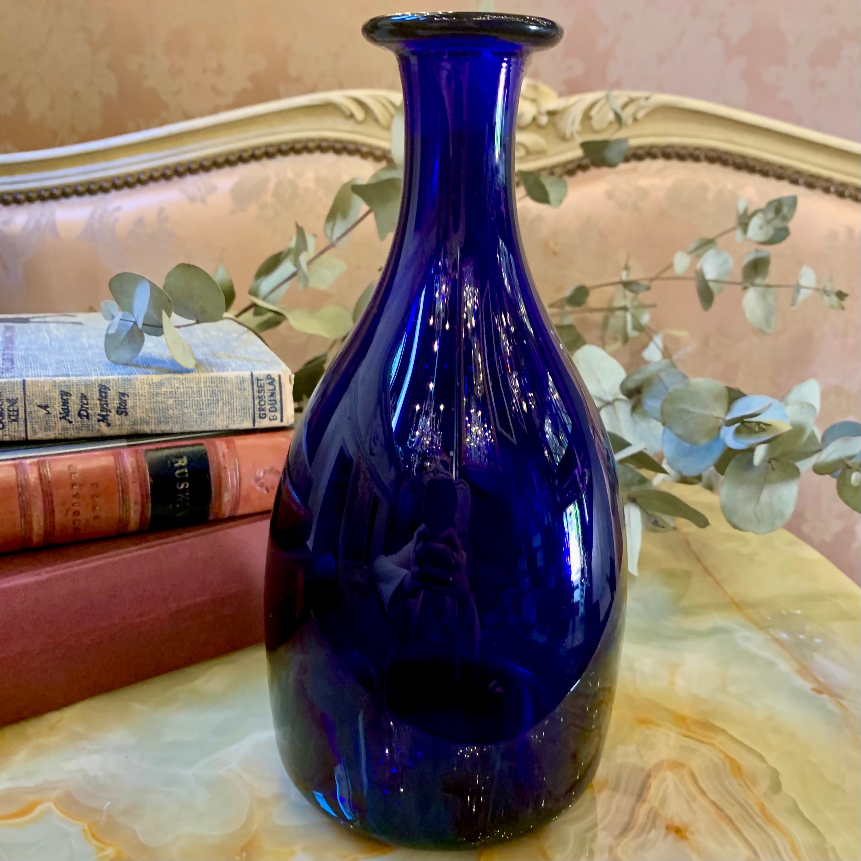 Gorgeous Deep Blue Glass Bottle