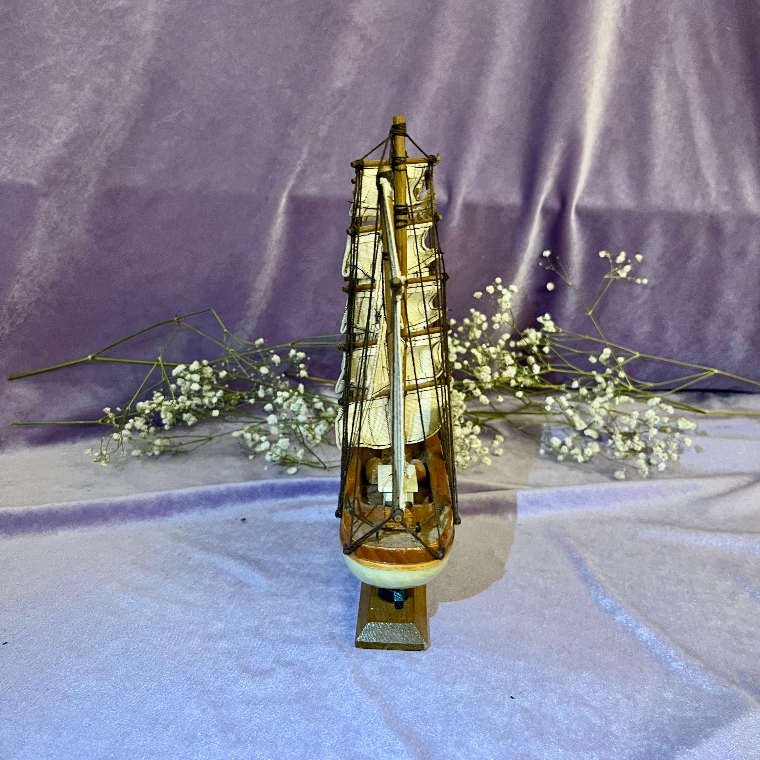 Vintage Wooden Model Sailing Ship - SOLD