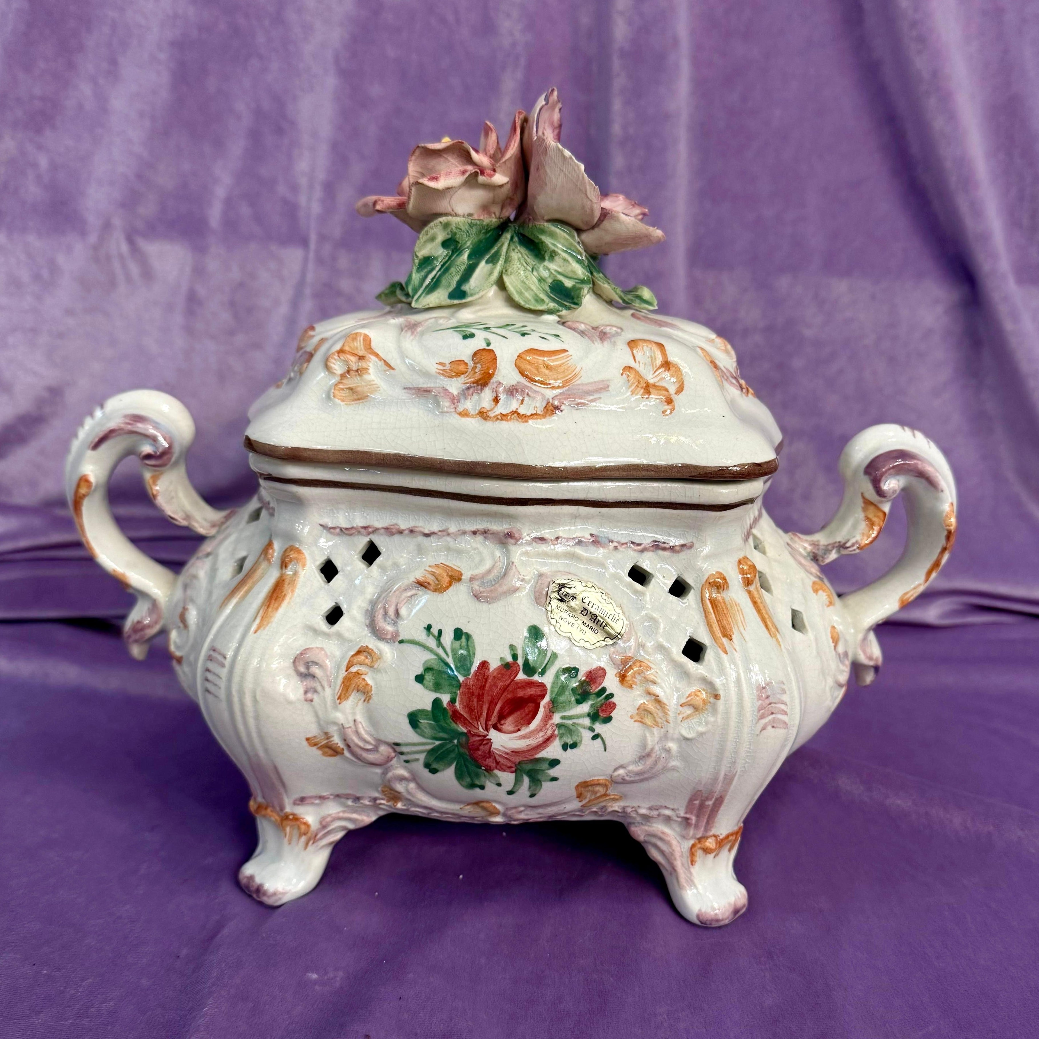 Murano Mario Nove Ceramic Dish with Twin-handle