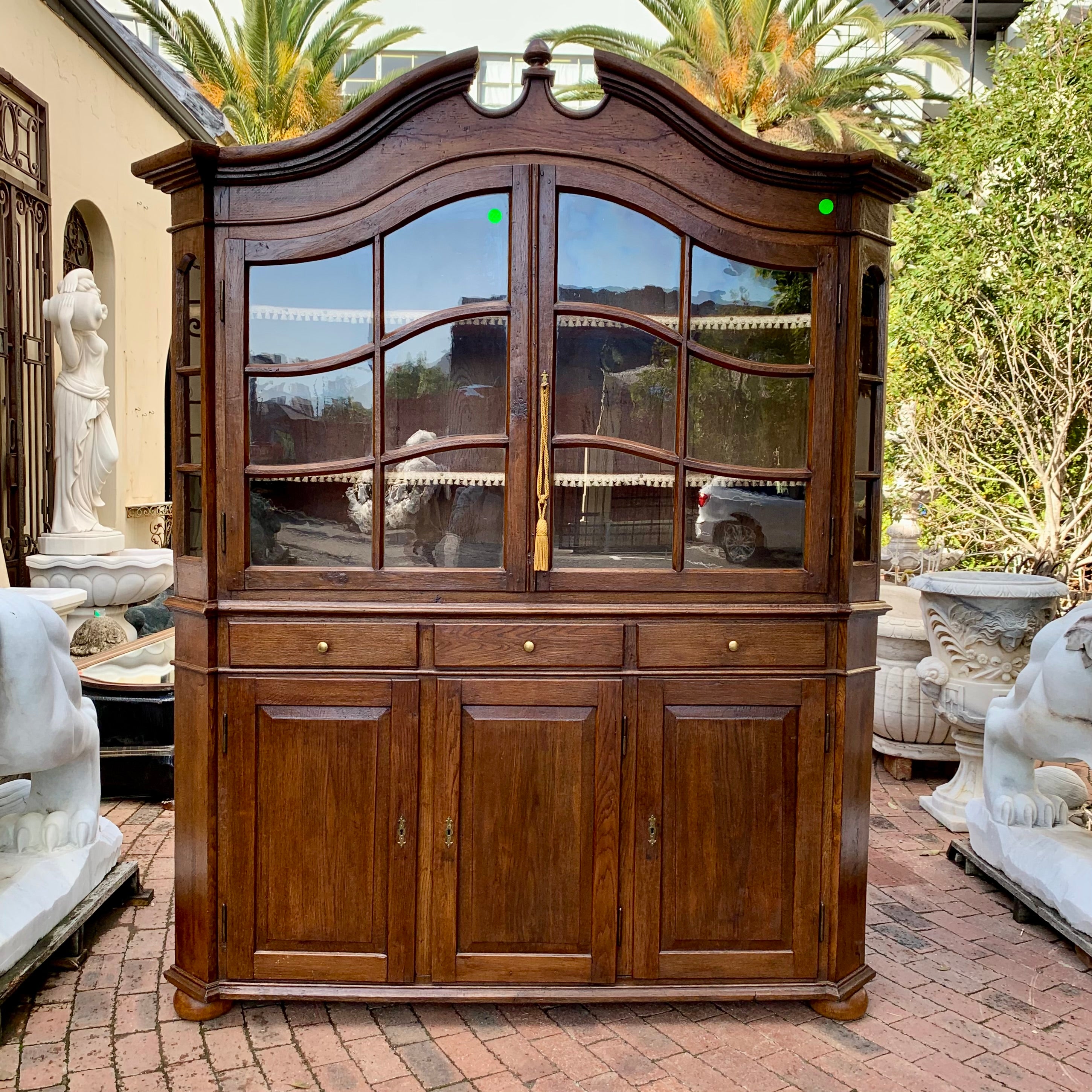 Large Oak Display Cabinet