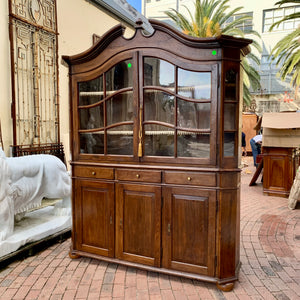 Large Oak Display Cabinet