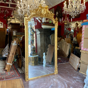 Large Antique Gilt Wood Mirror