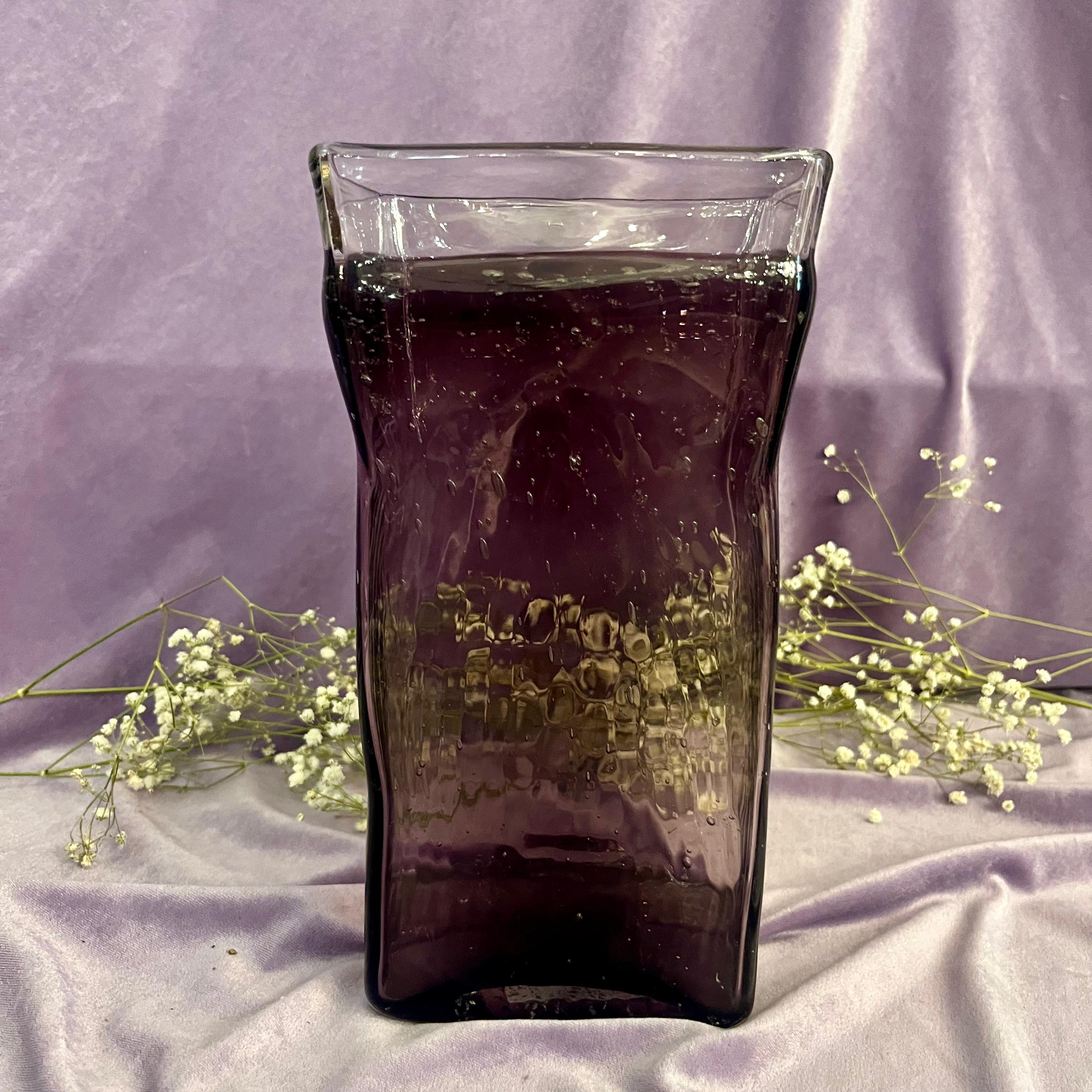 Mid-Century Amethyst Art Glass Vase