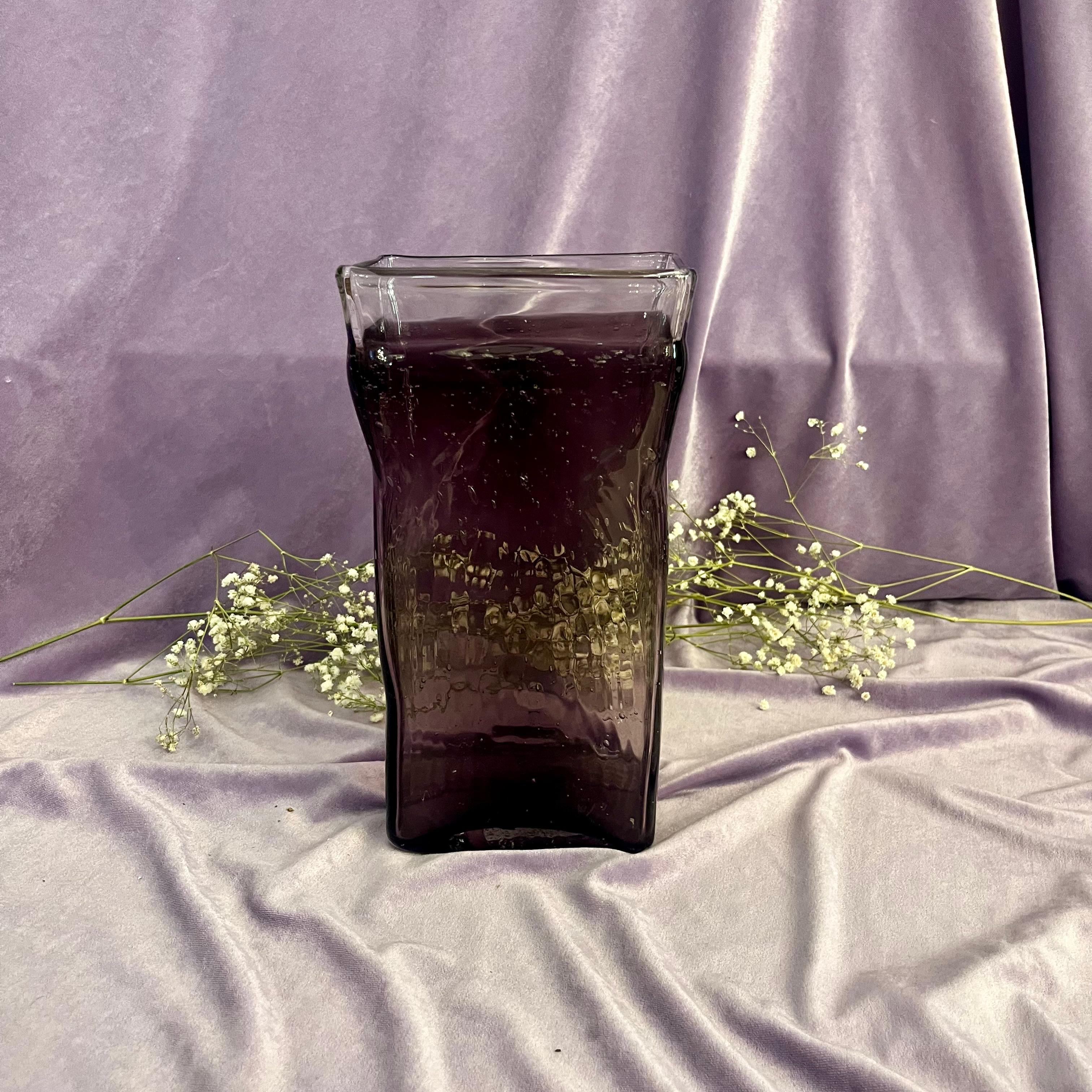 Mid-Century Amethyst Art Glass Vase
