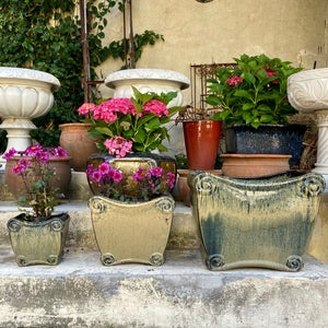 Asian Style Glazed Terracotta Planters