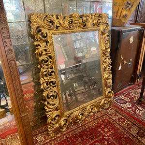 Antique Hand Carved Gilt French Mirror